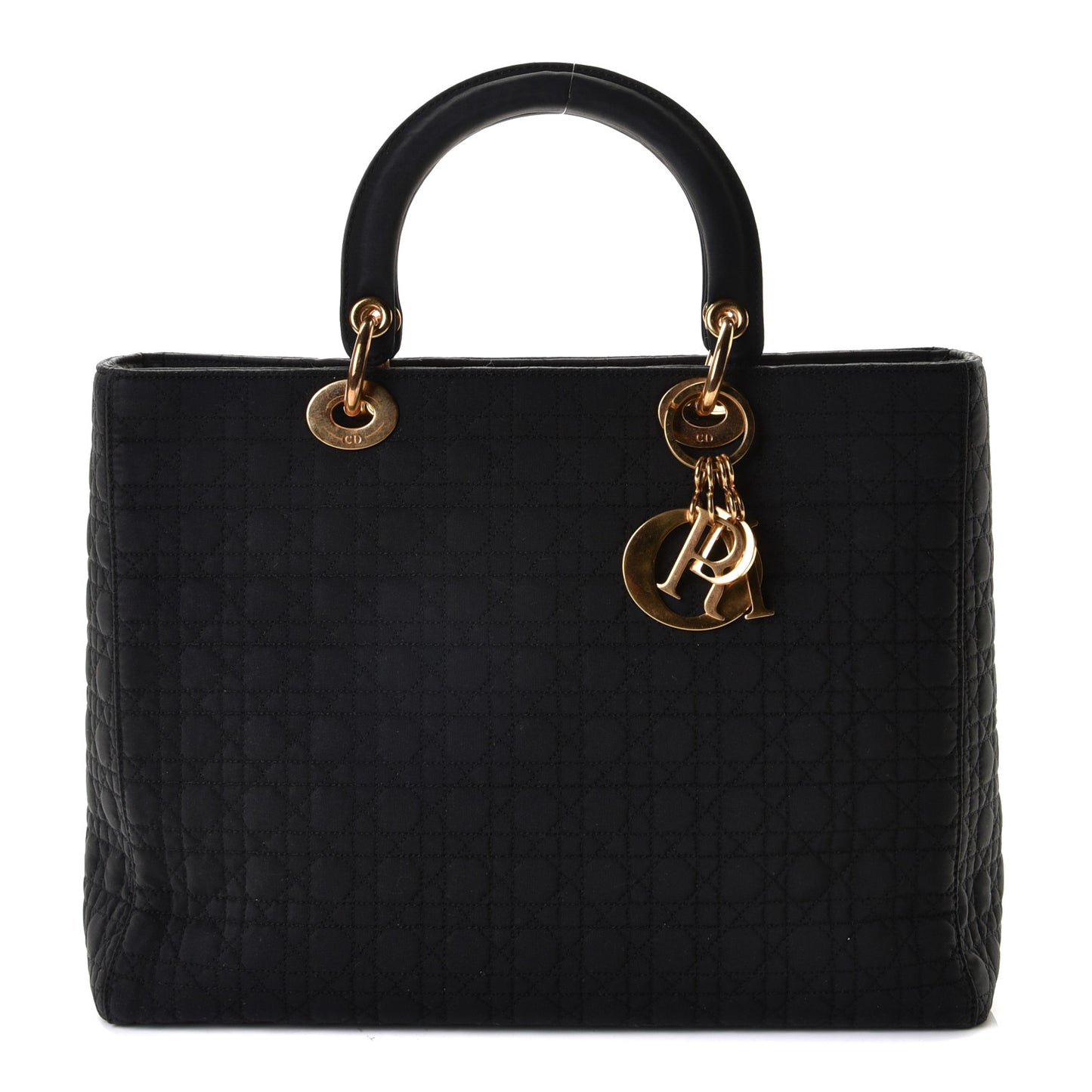 Nylon Cannage Large Lady Dior Black