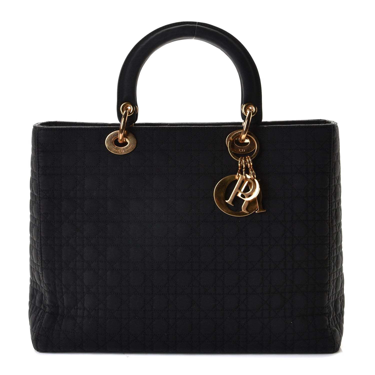 Christian Dior Nylon Cannage Large Lady Dior Black 1 of 7