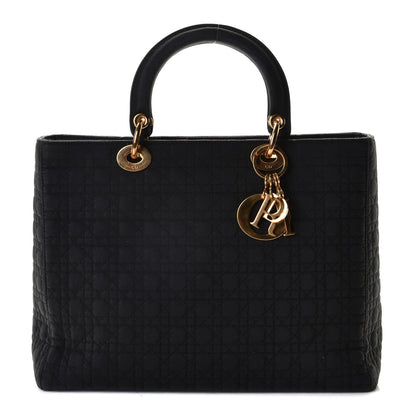 Christian Dior Nylon Cannage Large Lady Dior Black 1 of 7