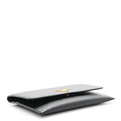 Prada Saffiano Metal Flap Wallet Black 4 of 6