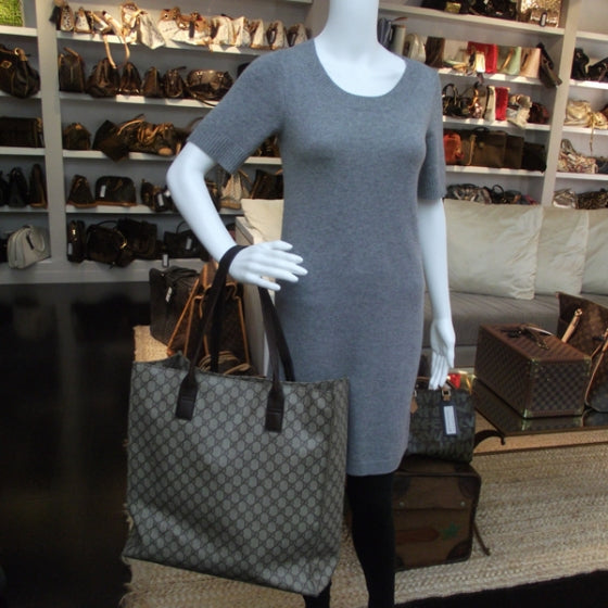 Coated Canvas Large Monogram Tote