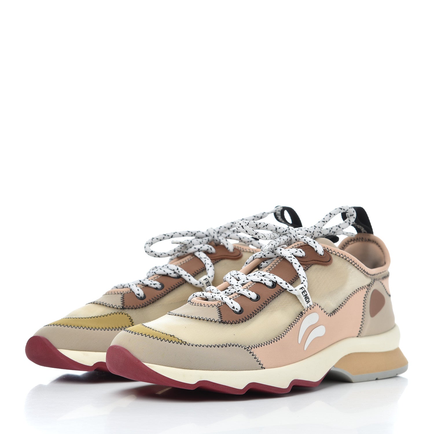 Fendi Technical Mesh Lycra FFreedom Patchwork Sneakers 40 Mosaico 3 of 19