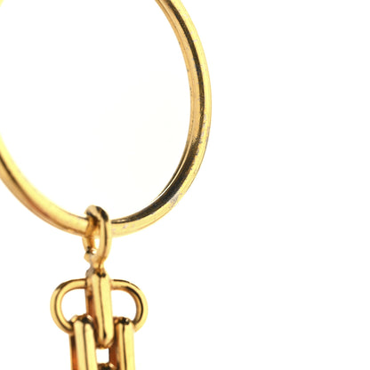 Chanel Metal Quilted CC Key Chain Gold 4 of 4
