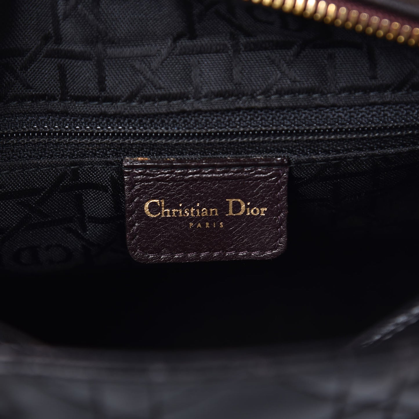 Lambskin Cannage Medium Lady Dior Black