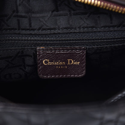Christian Dior Lambskin Cannage Medium Lady Dior Black 6 of 17