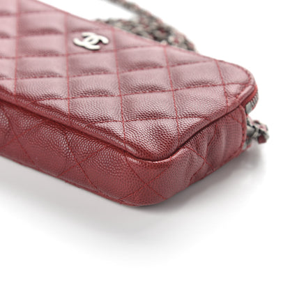 Chanel Caviar Quilted Small Clutch With Chain Red 7 of 11