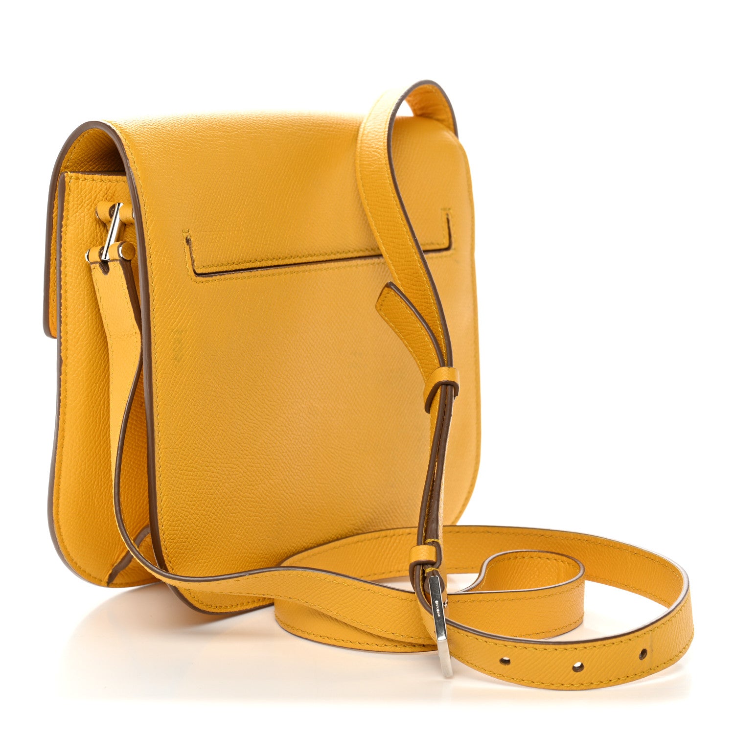 Tom Ford Grained Calfskin Mini T Clasp Tara Crossbody Bag Yellow 3 of 11