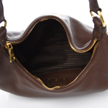 Prada Vitello Daino Hobo Cacao 5 of 10