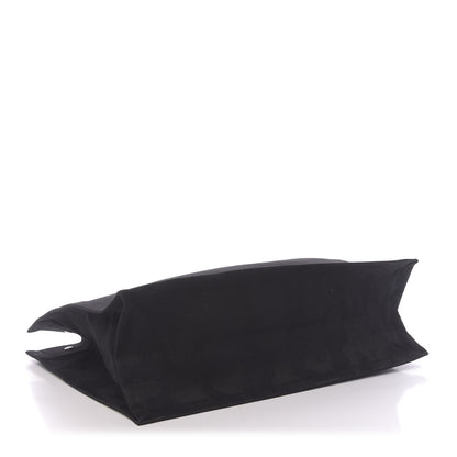 Saint Laurent Linen Calfskin Rive Gauche Tote Black 4 of 9
