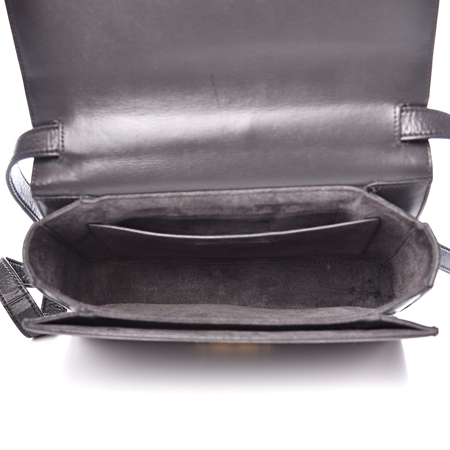 Saint Laurent Smooth Calfskin Suede Medium Bellechasse Grey 4 of 20