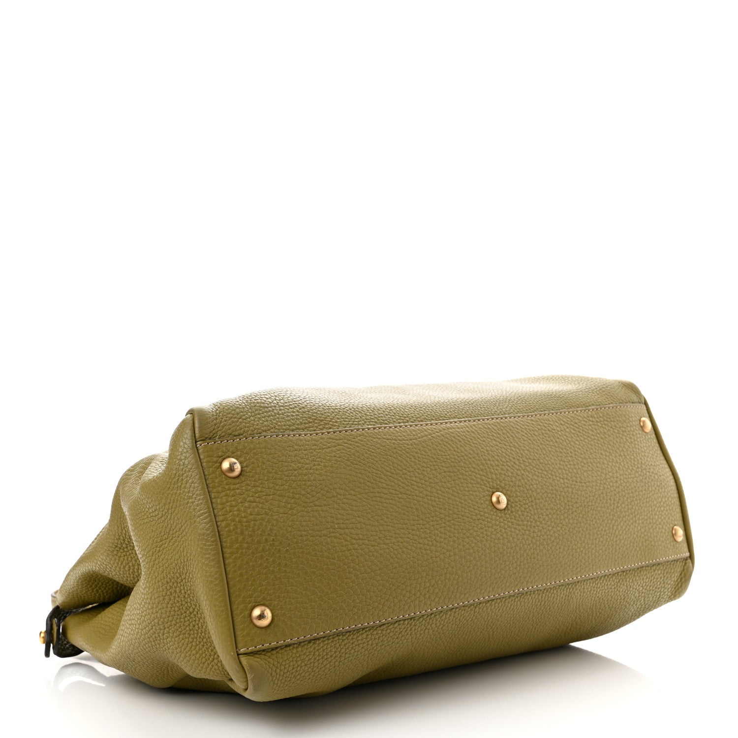 Fendi Cuoio Romano Selleria Large Peekaboo Iconic Satchel Muschio Moro 3 of 13