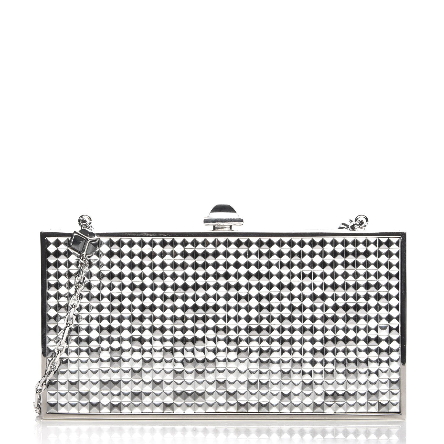Judith Leiber Glass Clutch Silver 1 of 7