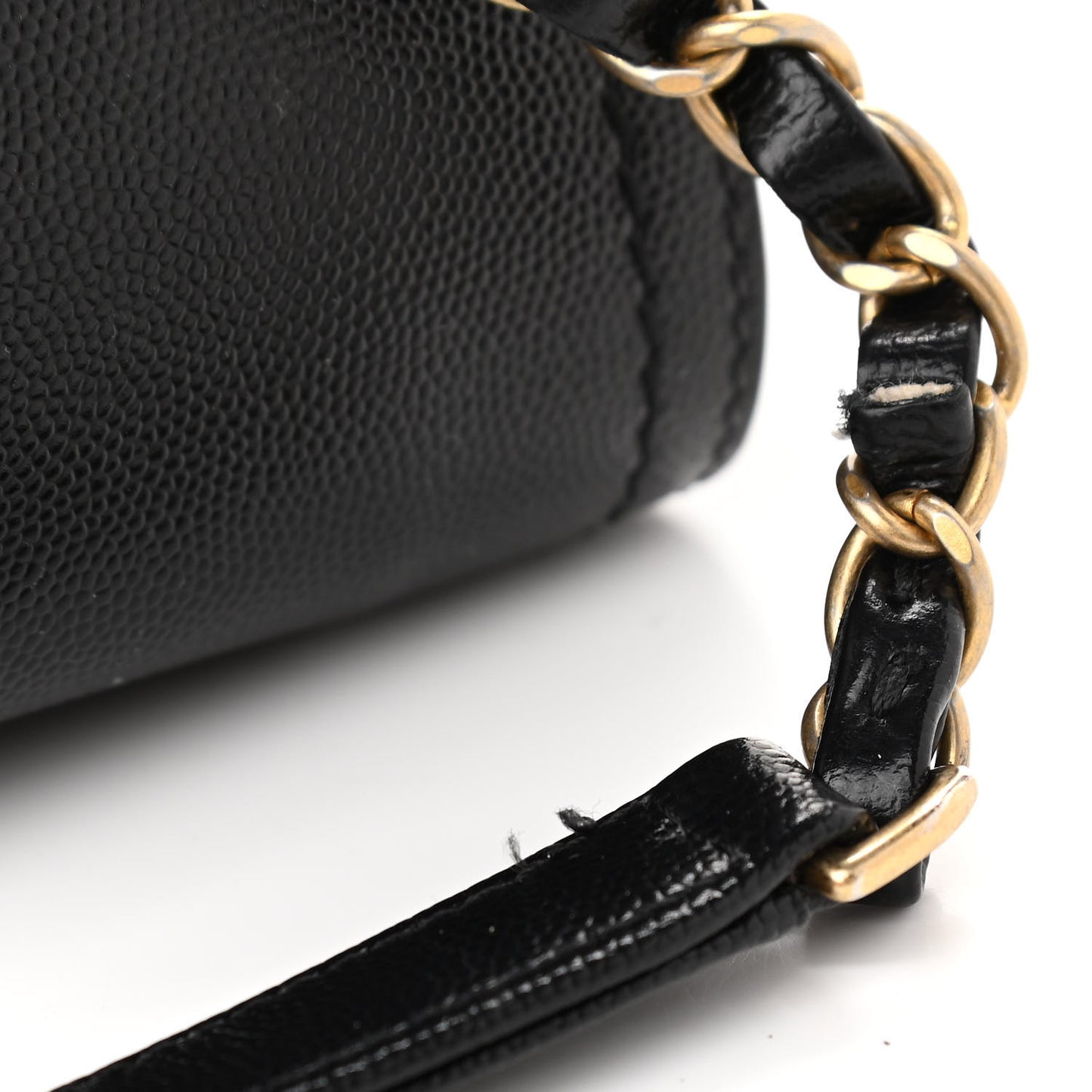 Caviar Small Studded Deauville Tote Black