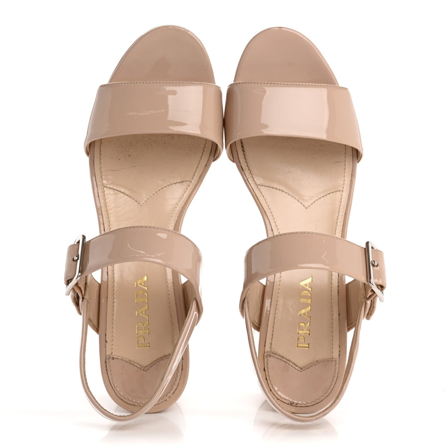 Patent Platform Sandals 37.5 Cipria