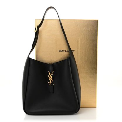 Saint Laurent Smooth Calfskin Small Le 5 A 7 Soft Hobo Black 11 of 11