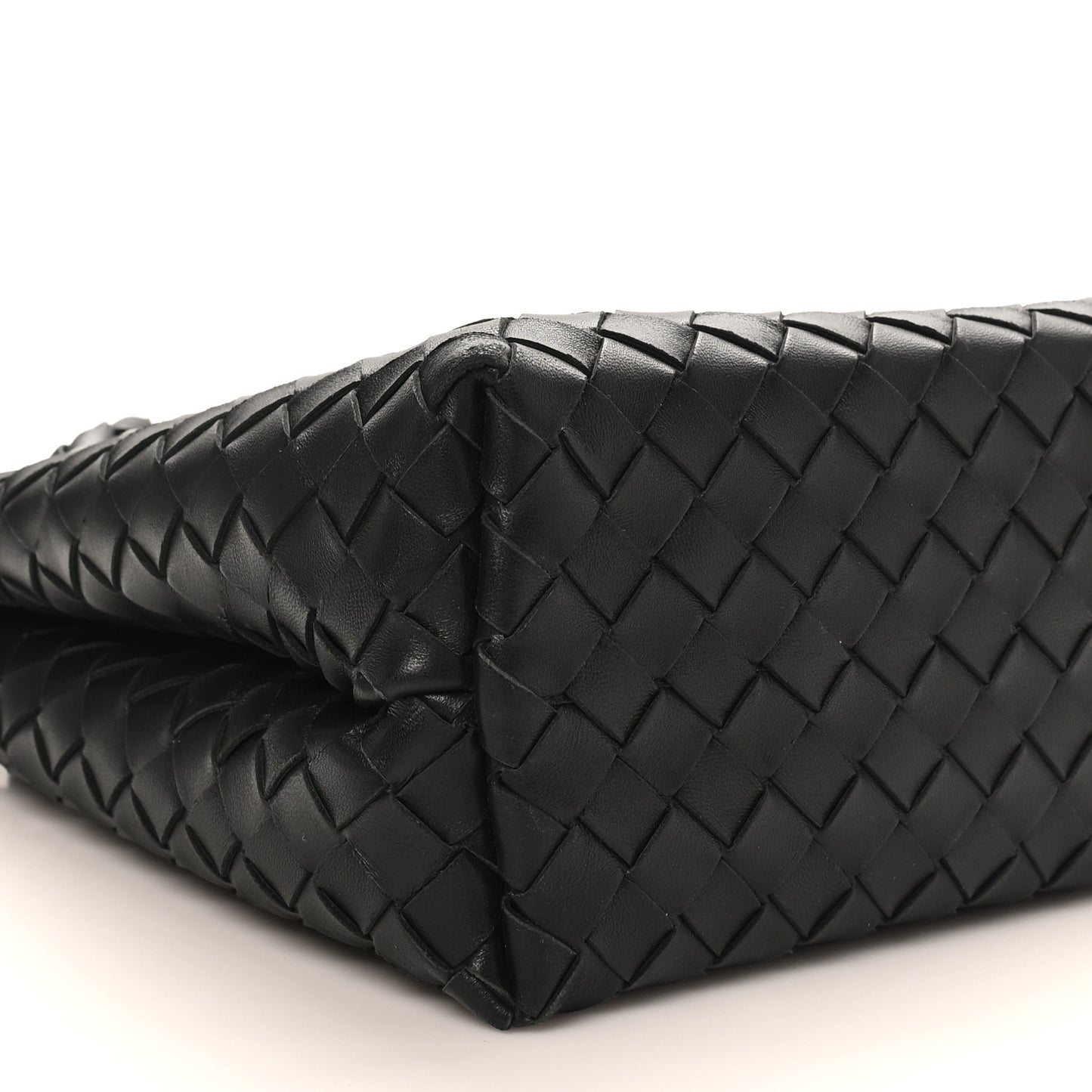 Nappa Intrecciato Medium Andiamo Shoulder Bag Black