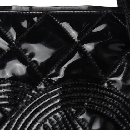 Chanel Vinyl Quilted CC Large Tote Black 13 of 13