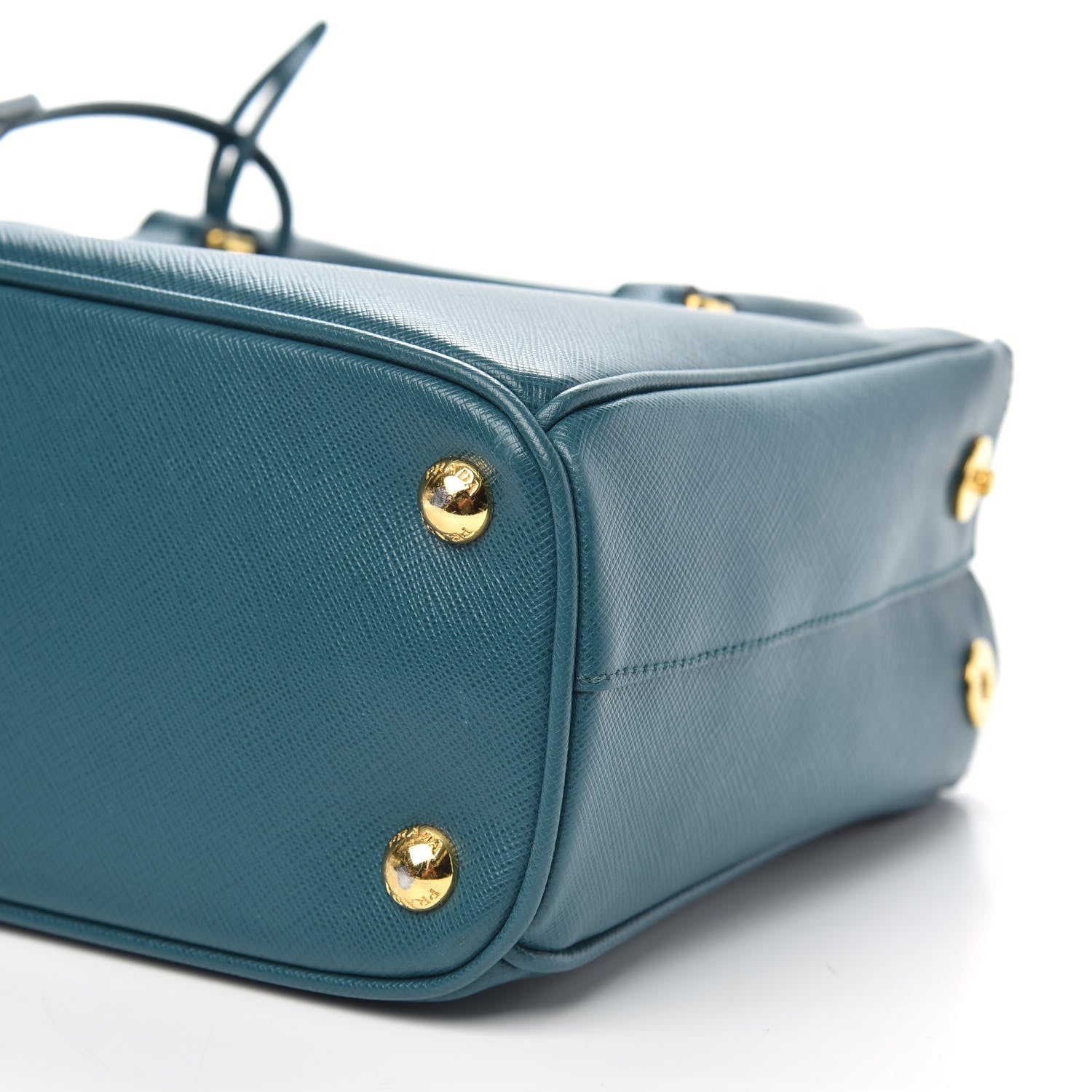 Prada Saffiano Lux Mini Galleria Double Zip Tote Ottanio 8 of 10