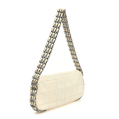 Chanel Lambskin Quilted Chocolate Bar 3 Chain Flap White 3 of 11