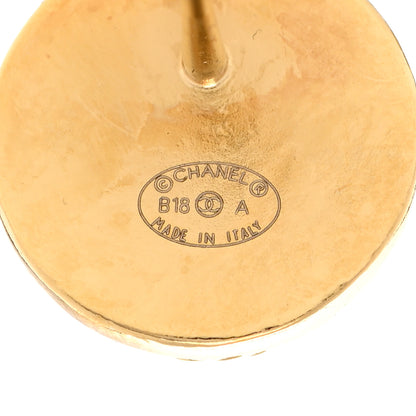 Chanel CC Button Earrings Gold 3 of 5