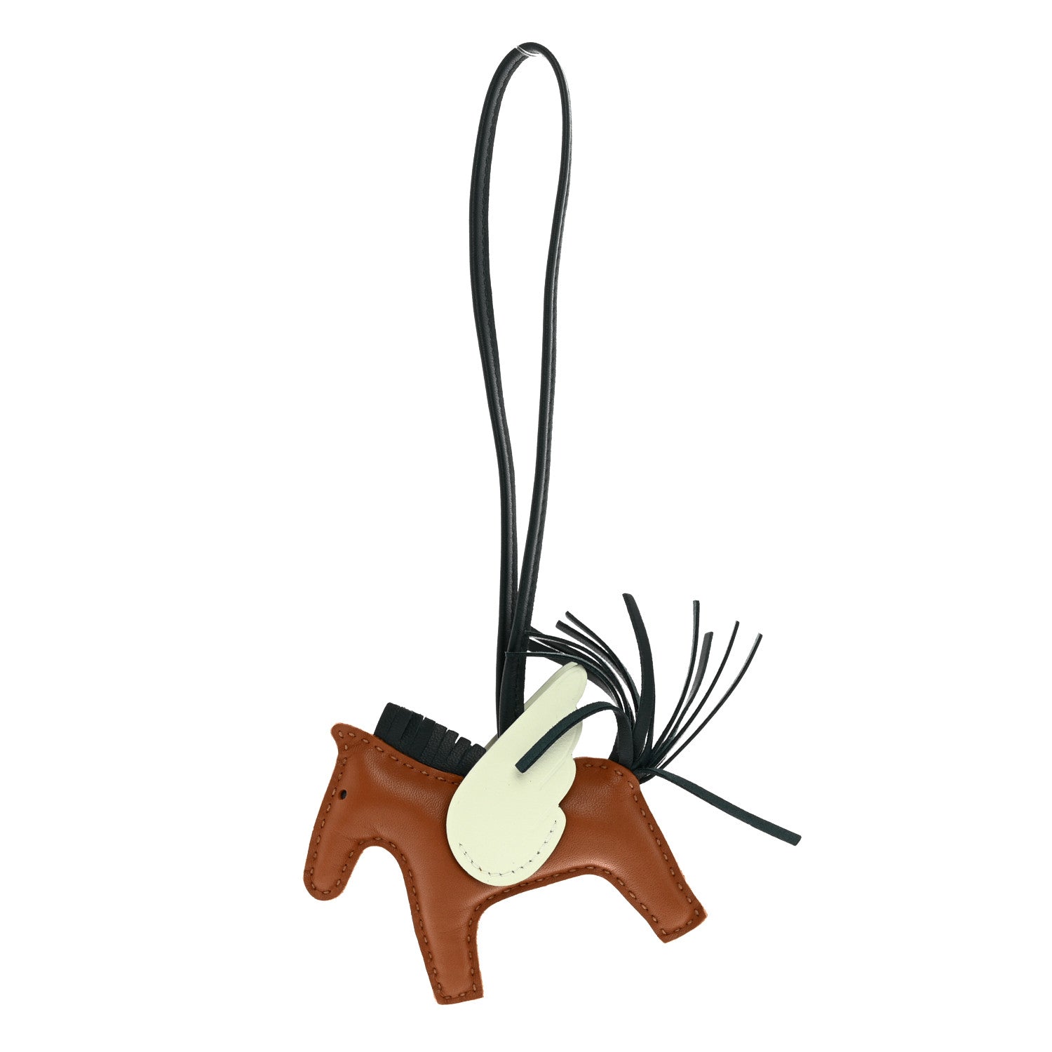 Hermes Milo Lambskin Grigri Rodeo Pegase Horse Bag Charm PM Gold Vert Cypress Vert Fizz 1 of 5