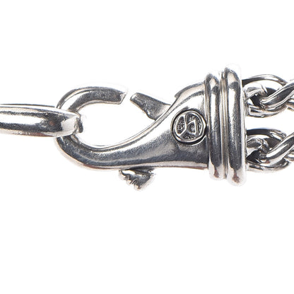 David Yurman Sterling Silver Diamond Black Onyx 19mm Albion Double Wheat Chain Necklace 5 of 15