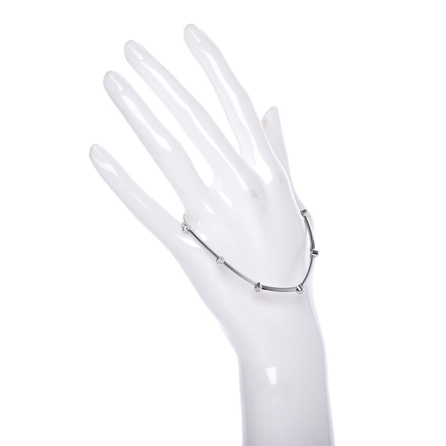 Platinum Diamond 8 Station Bracelet