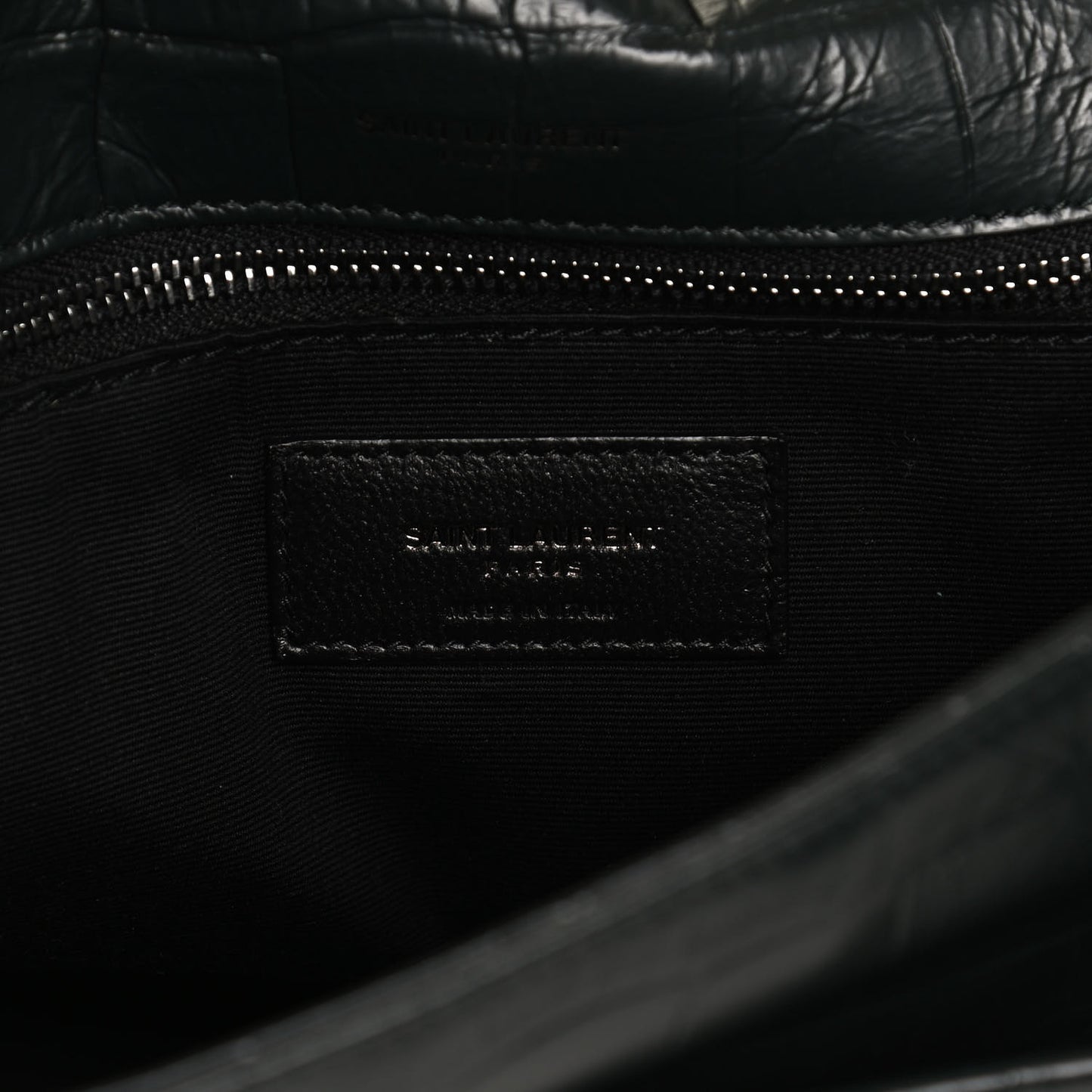Lambskin Crocodile Embossed Monogram Medium Niki Chain Satchel Algea