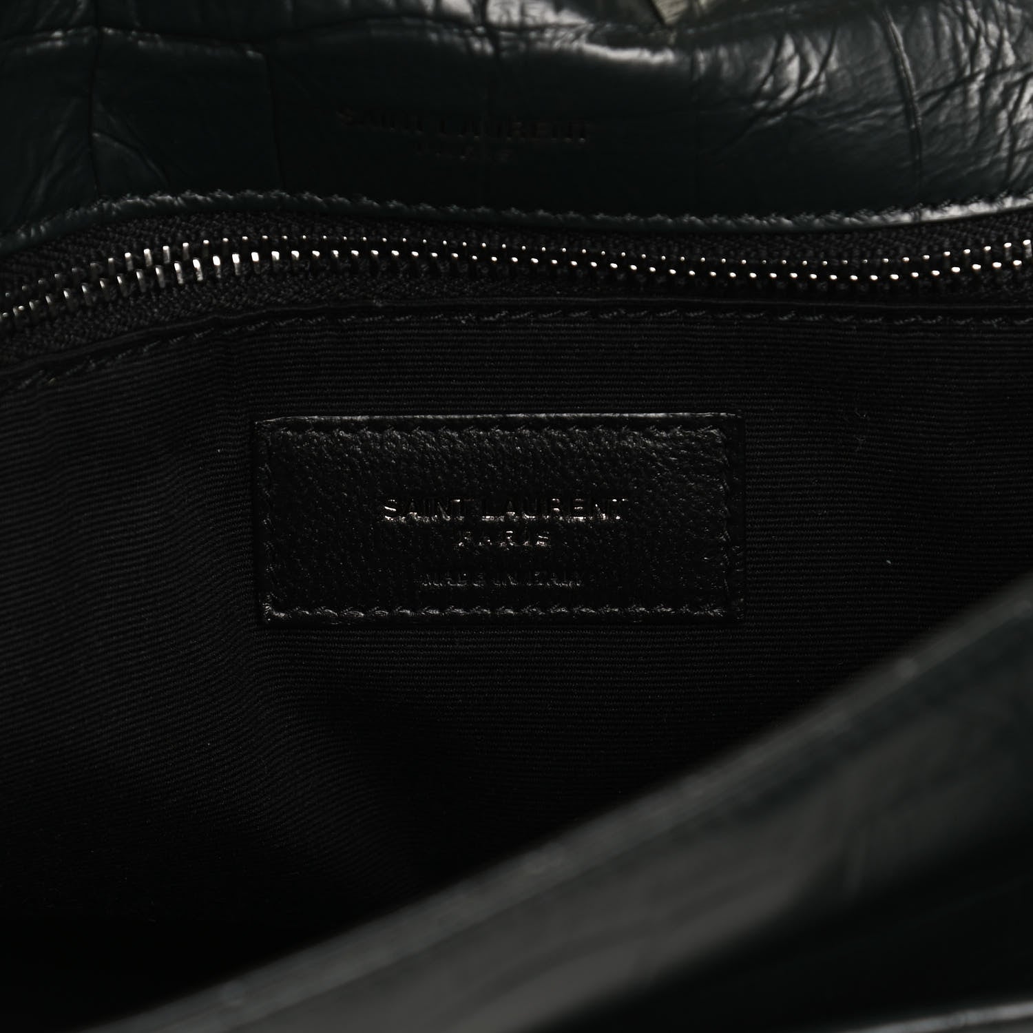 Saint Laurent Lambskin Crocodile Embossed Monogram Medium Niki Chain Satchel Algea 6 of 11
