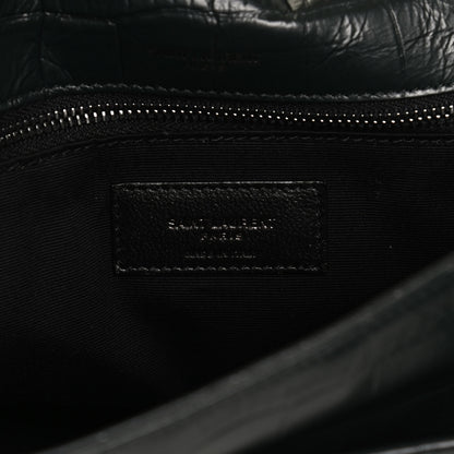 Saint Laurent Lambskin Crocodile Embossed Monogram Medium Niki Chain Satchel Algea 6 of 11