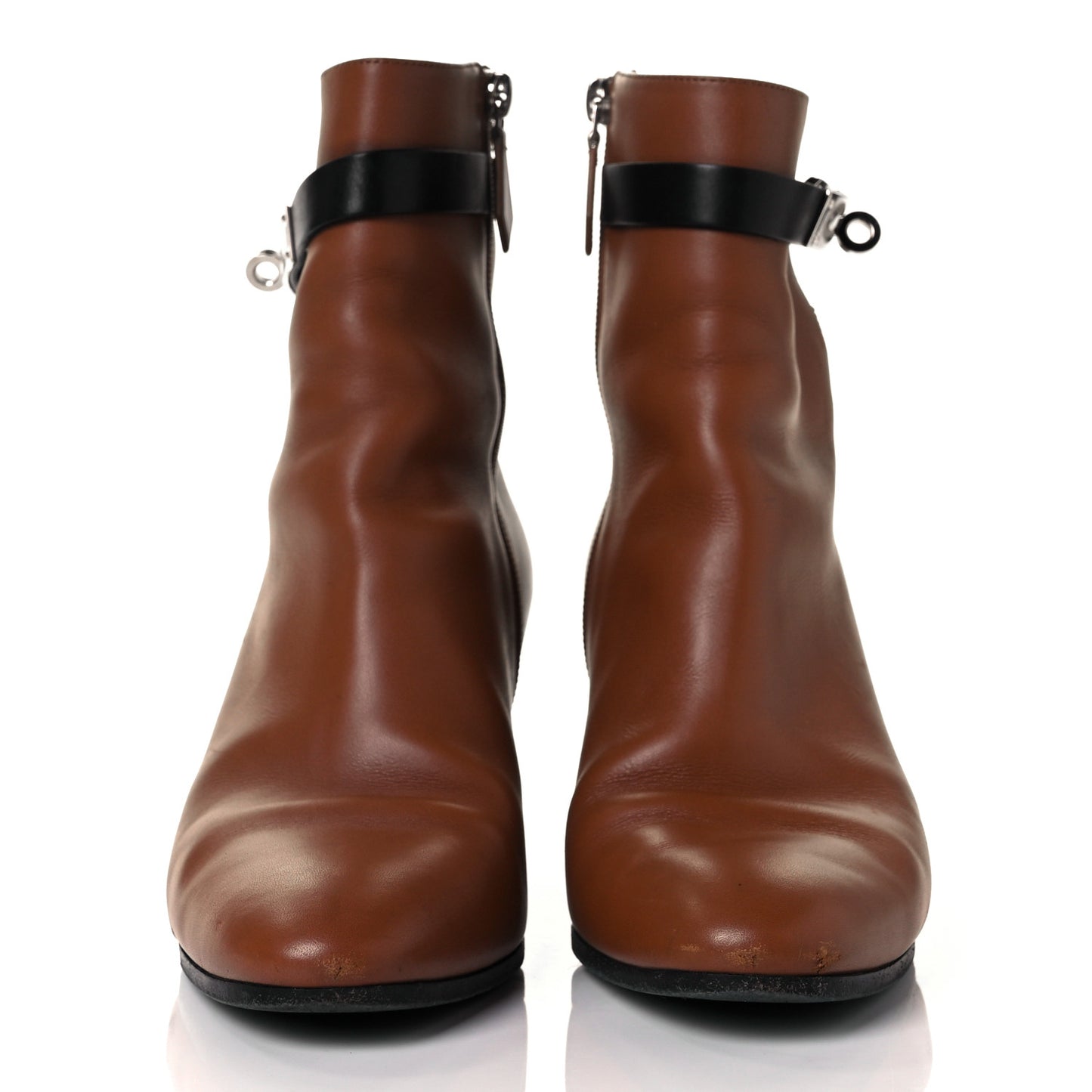 Calfskin Saint Germain Ankle Boots 38 Naturel