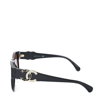 Chanel Crystal Lambskin CC Sunglasses 5455-Q-A Black 3 of 7