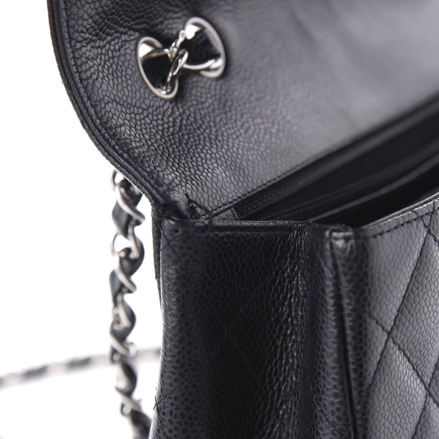 Caviar Quilted Jumbo Single Flap Black