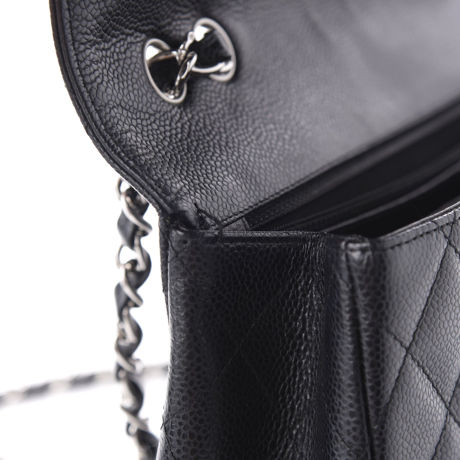 Chanel Caviar Quilted Jumbo Single Flap Black 11 of 11