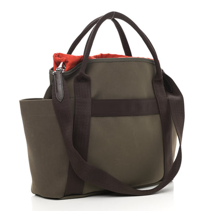 Hermes Toile Sac De Pansage Groom Kaki Feu 5 of 12