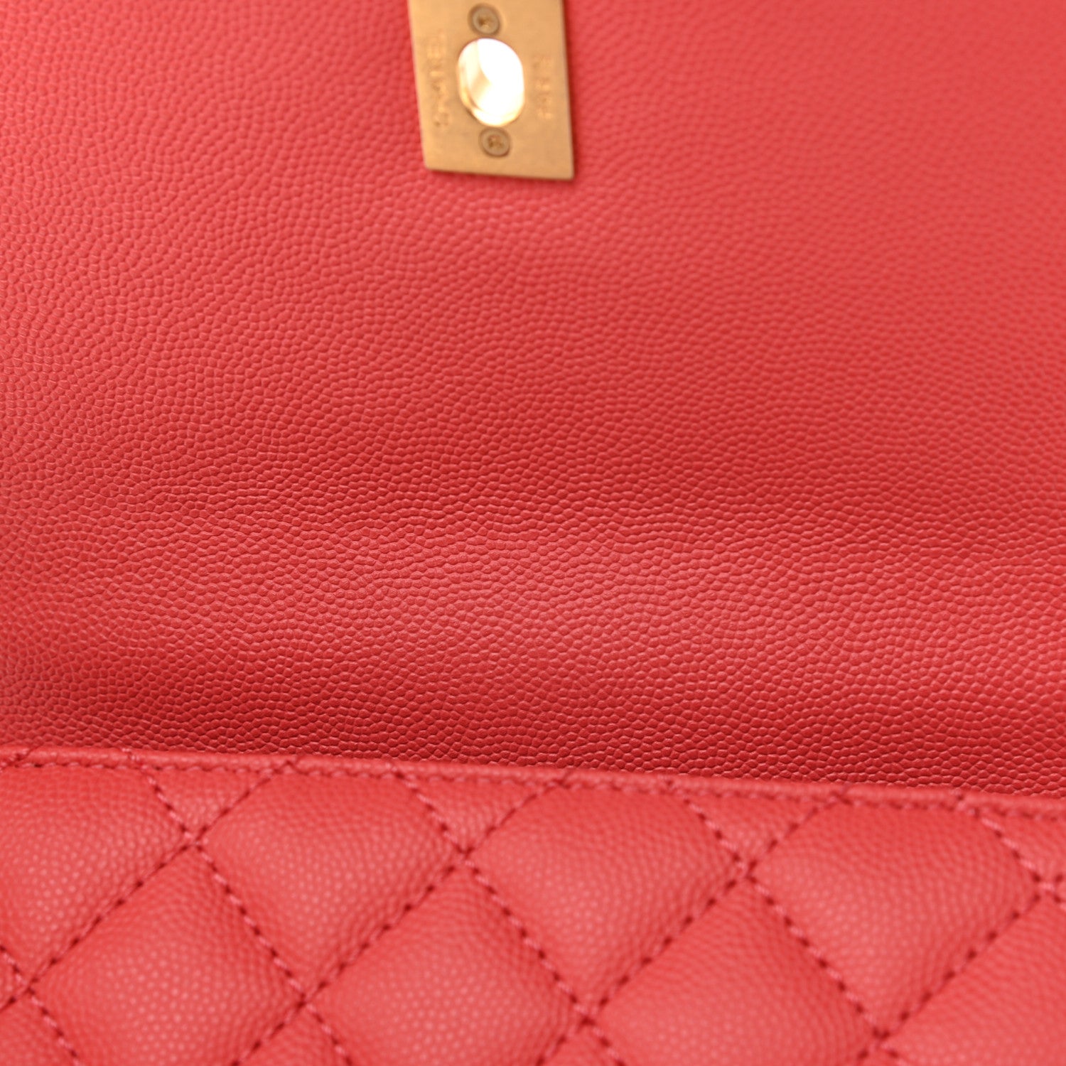 Chanel Caviar Lizard Embossed Quilted Mini Coco Handle Flap Pink 14 of 15