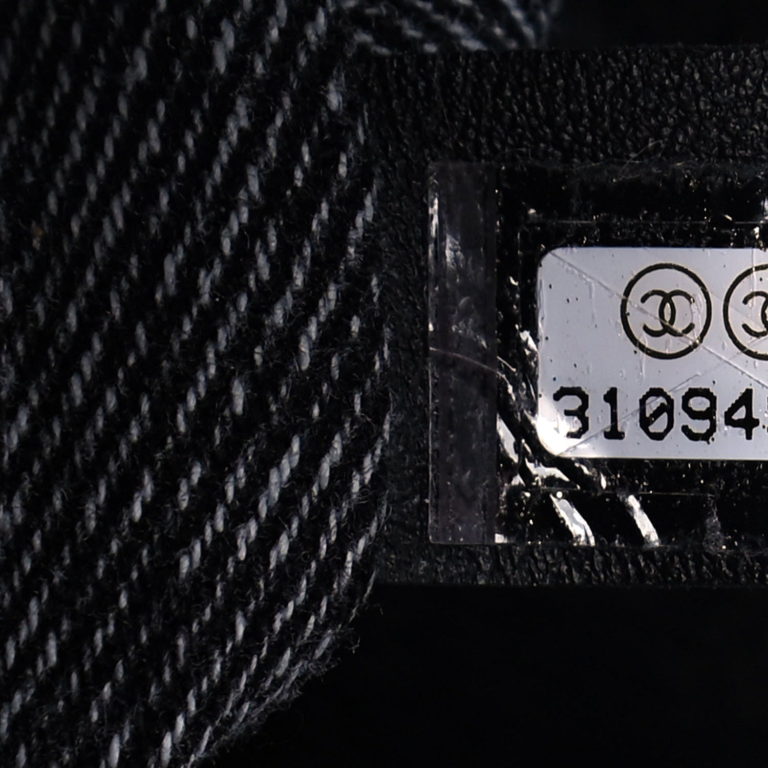 Chanel Denim Embossed CC Logo Print Jumbo Single Flap Grey Black 6 of 10