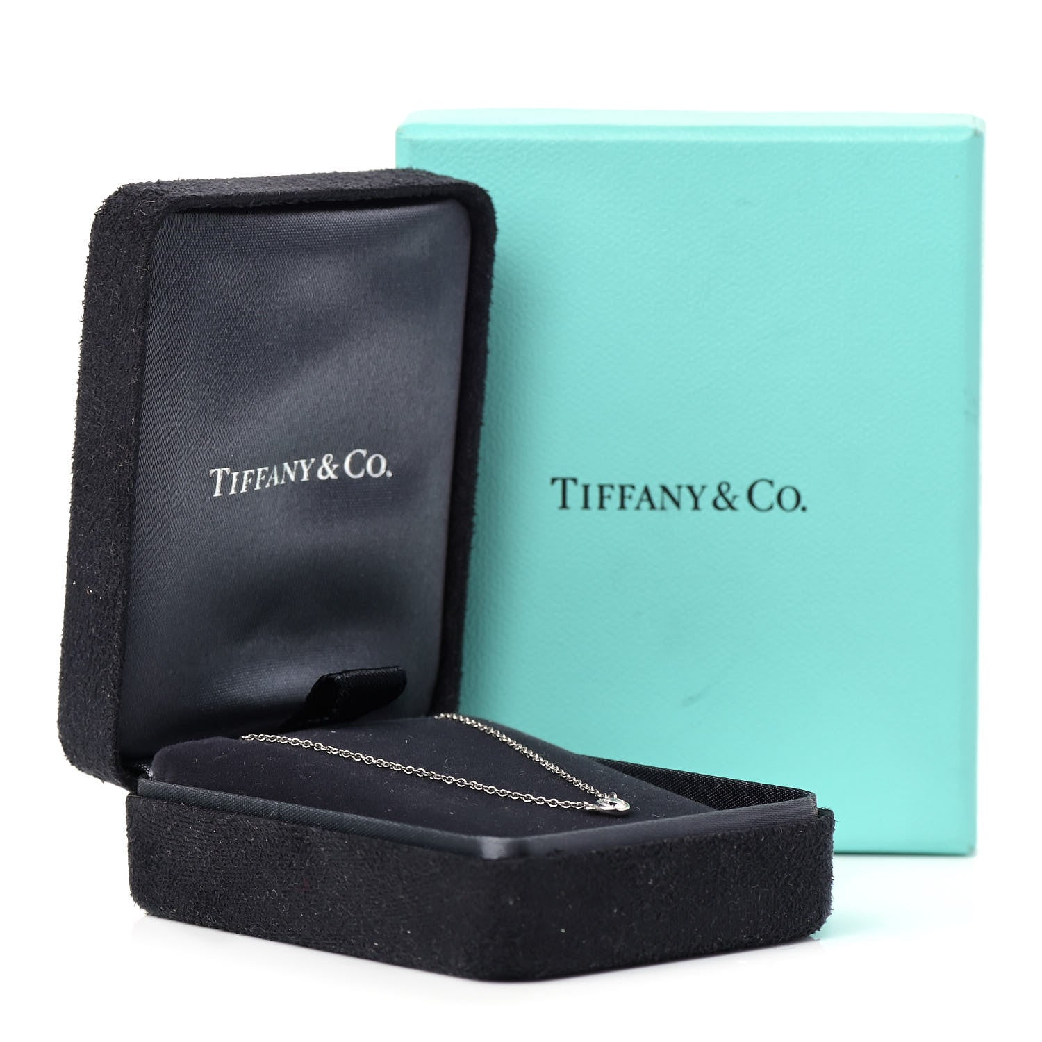 Tiffany Platinum Diamond .14ct Elsa Peretti Diamonds by the Yard Pendant Necklace 8 of 8