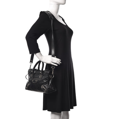 Balenciaga Chevre Silver Metallic Edge Hardware S City Black 2 of 9