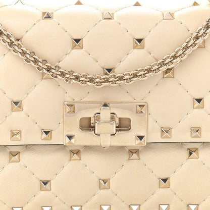 Valentino Garavani Nappa Small Rockstud Spike Shoulder Bag Light Ivory 7 of 16