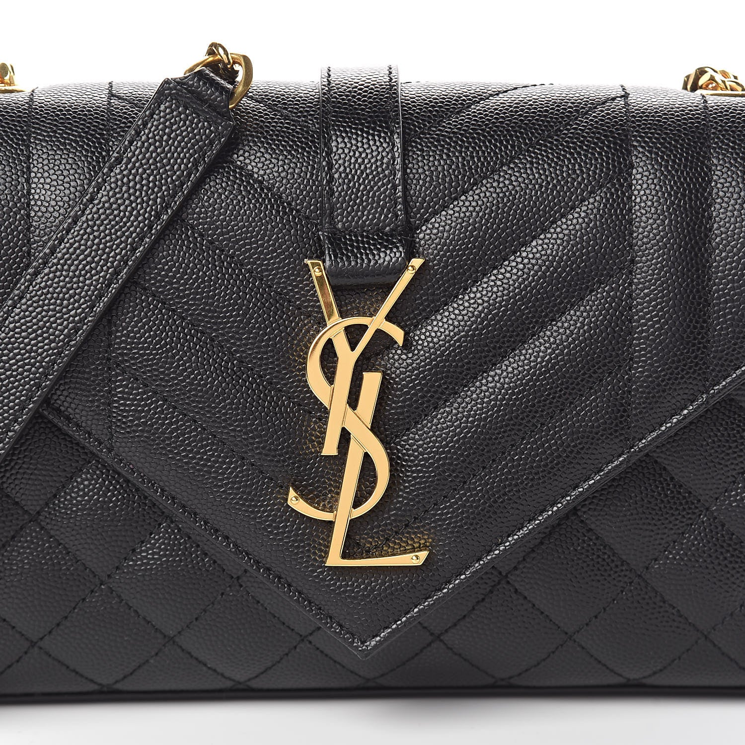 Saint Laurent Grain De Poudre Textured Mixed Matelasse Triquilt Small Monogram Satchel Black 7 of 11