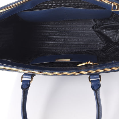 Prada Saffiano Large Galleria Double Zip Tote Bluette 6 of 11