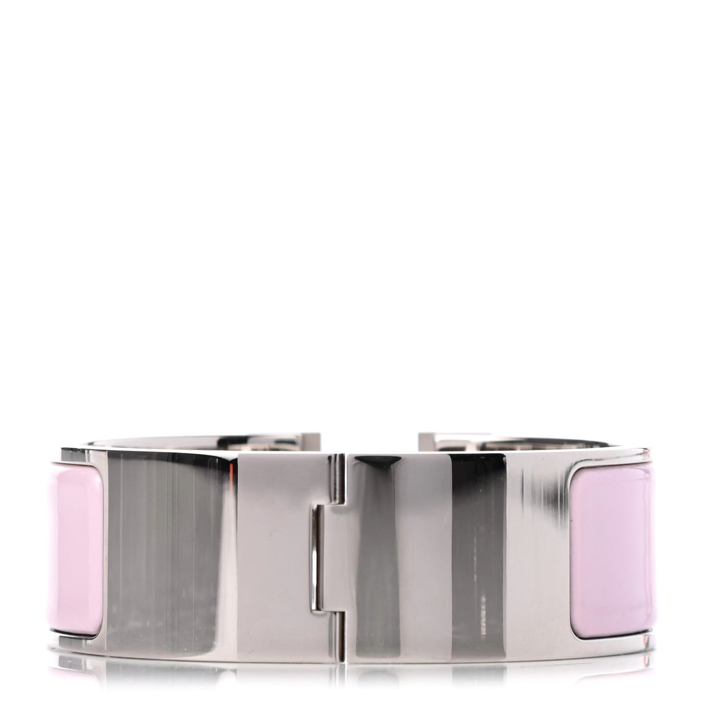 Enamel Wide Clic Clac H Bracelet PM Rose Dragee