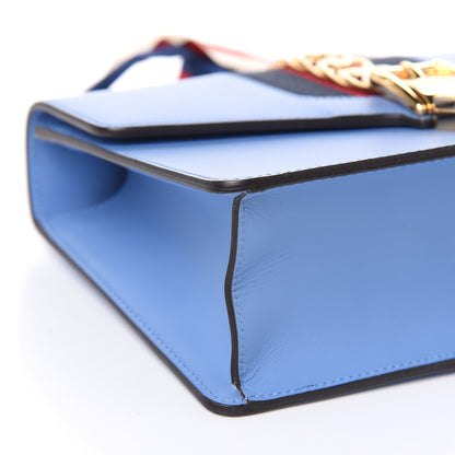 Gucci Calfskin Small Sylvie Shoulder Bag Clear Sky Blue 8 of 13