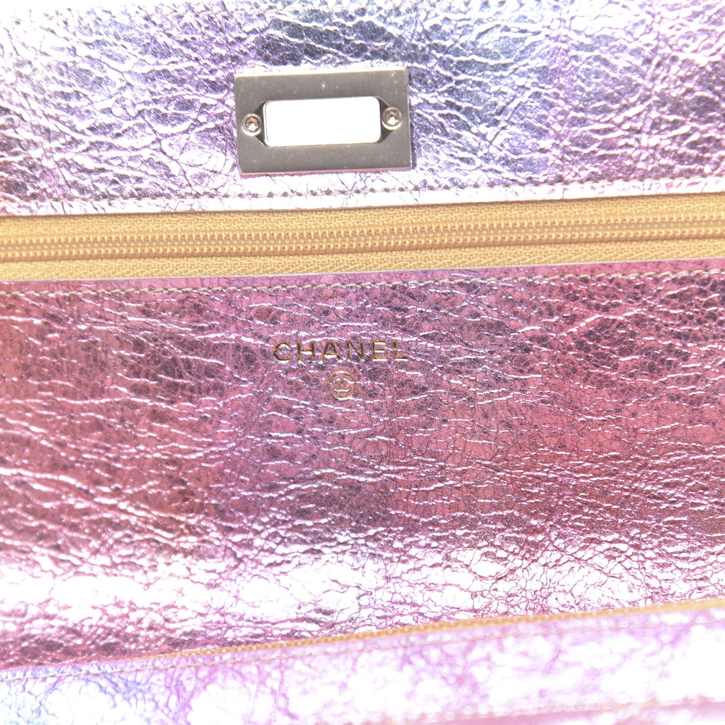 Metallic Goatskin Quilted 2.55 Reissue Wallet on Chain WOC Multicolor