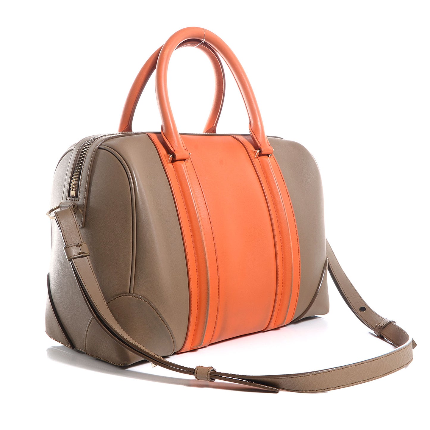 Matte Calfskin Medium Bi-Color Lucrezia Beige Orange