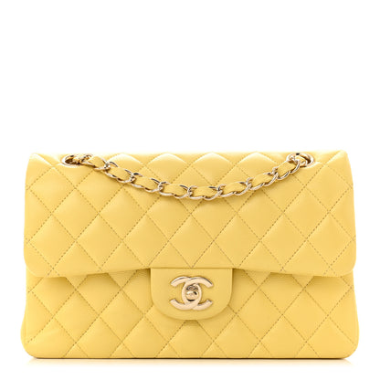 Chanel Caviar Quilted Small Double Flap Yellow 1 of 10