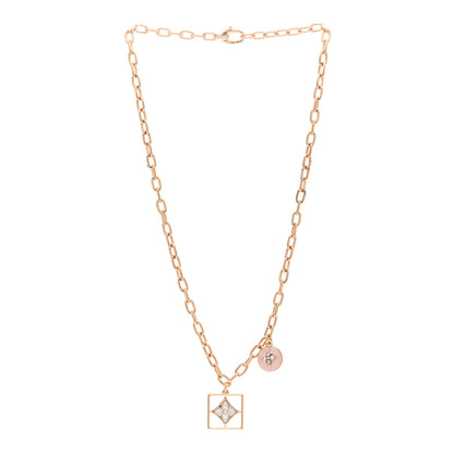 Louis Vuitton 18K Pink Gold Diamond Pink Opal Mother of Pearl B Blossom Necklace 3 of 6