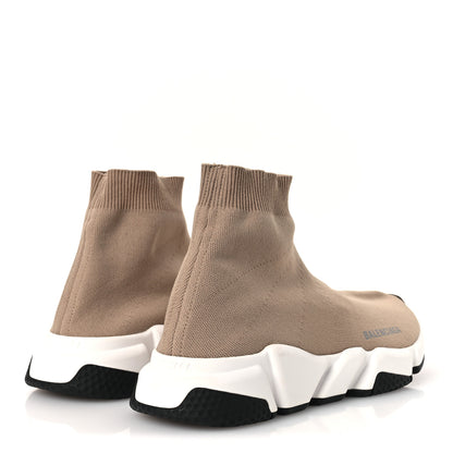 Balenciaga Neoprene Knit Bi-Color Sole Womens Speed Sneakers 40 Beige White Black 5 of 11