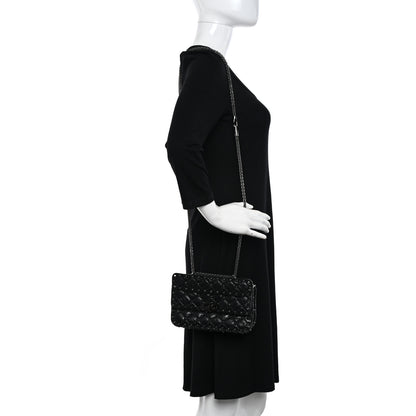 Valentino Garavani Craquele Nappa Small Rockstud Spike Shoulder Bag Black 2 of 9